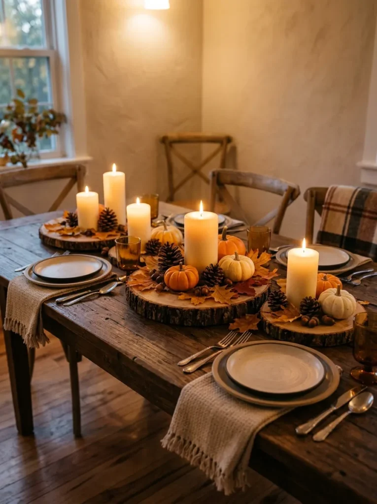 Wood Slice Candle Holders