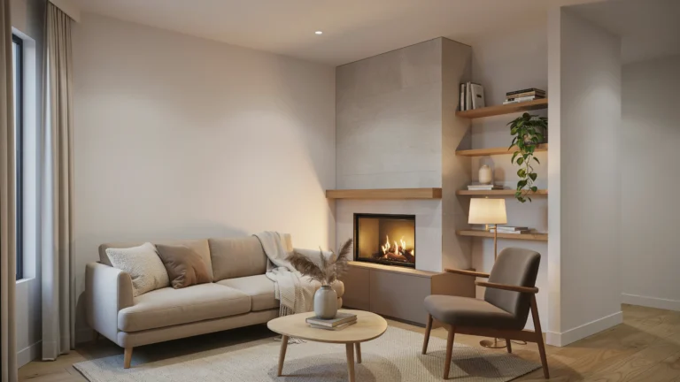 corner fireplace