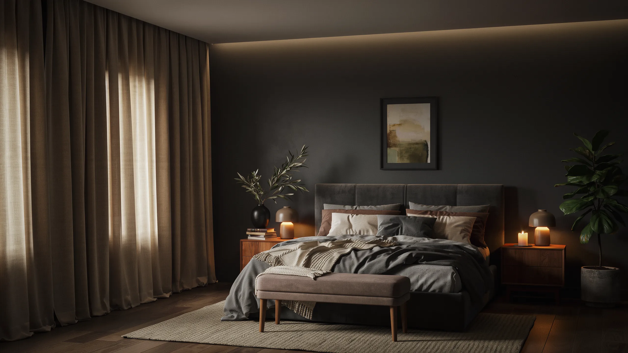 cozy moody bedroom ideas
