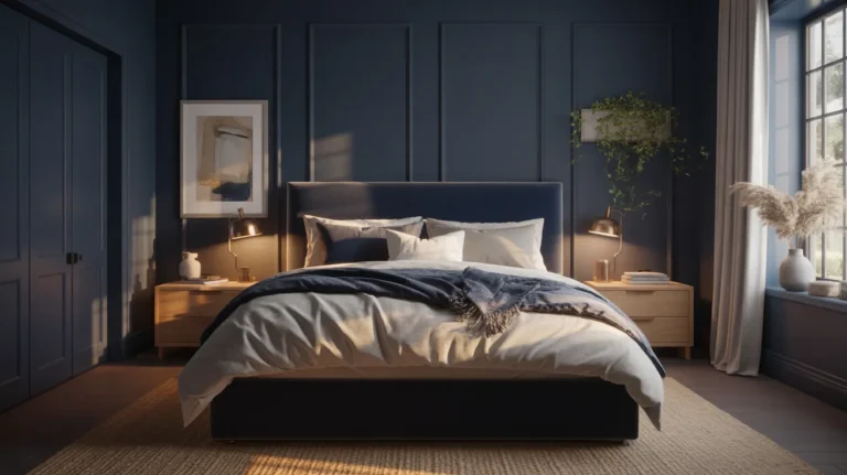 dark blue bedrooms