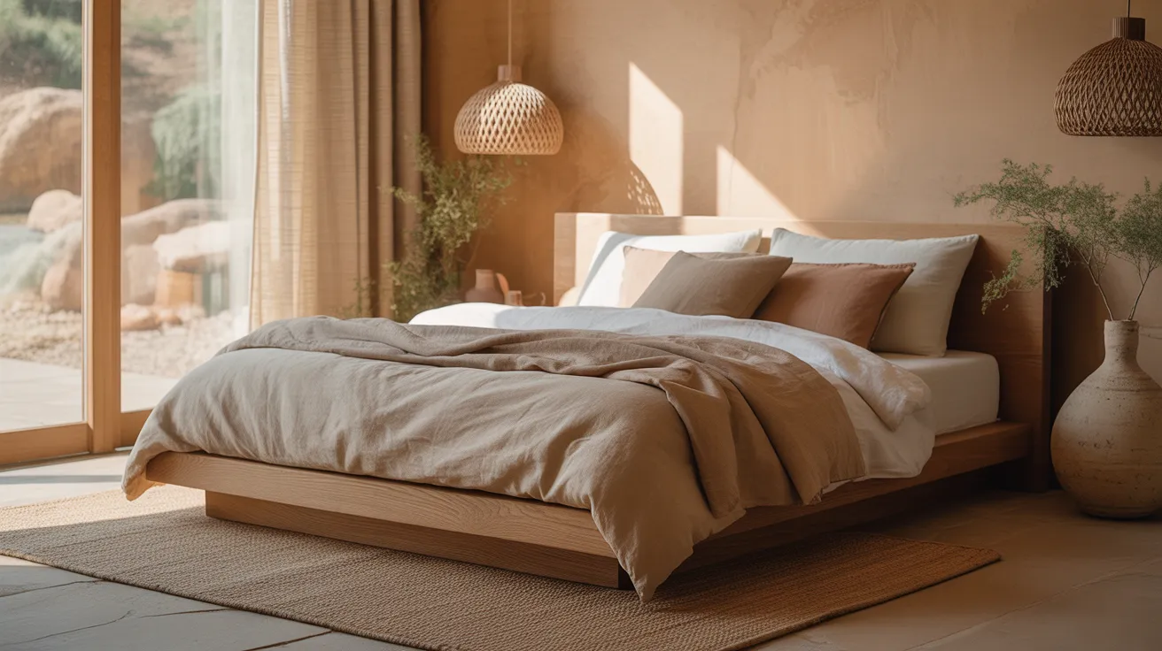 earthy minimalist bedroom