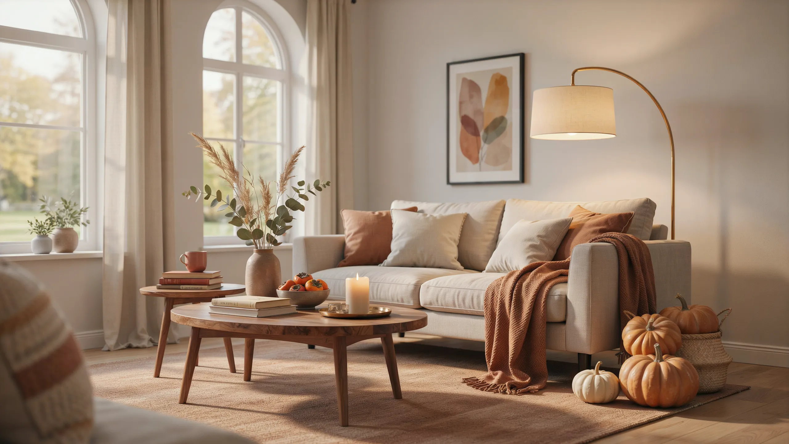 fall living room decor