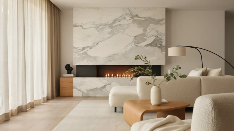 modern fireplace