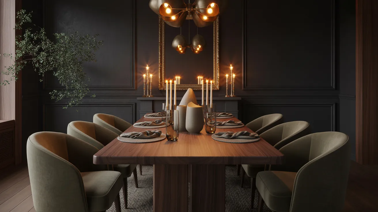 moody dining room