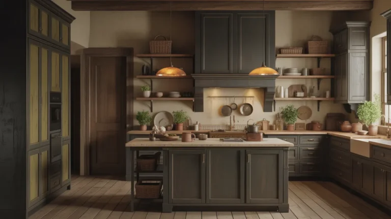 moody farmhouse kitchen