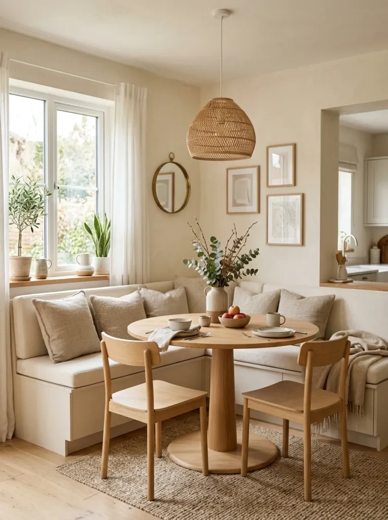 Banquette With Round Table