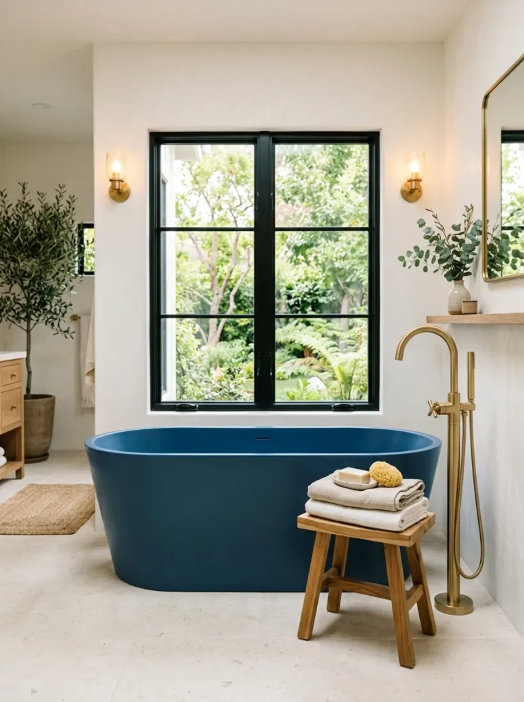 Blue Freestanding Tub