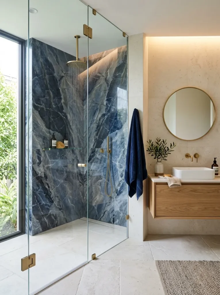 Blue Marble Shower
