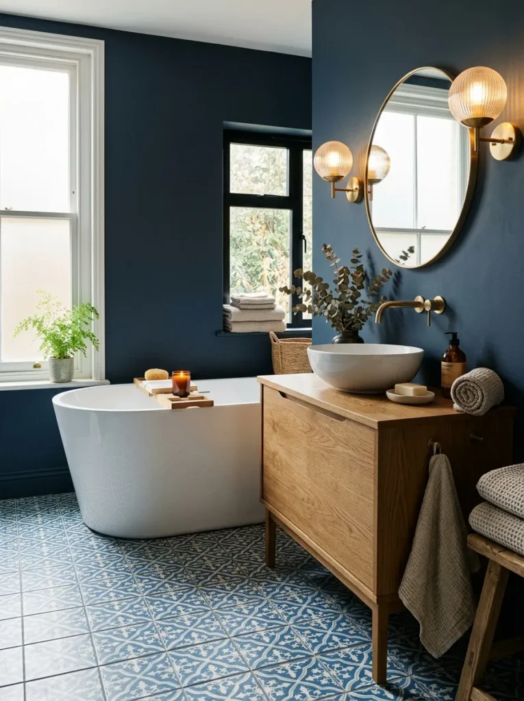 Blue Patterned Floor