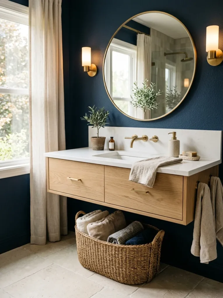 Blue and Wood Warmth