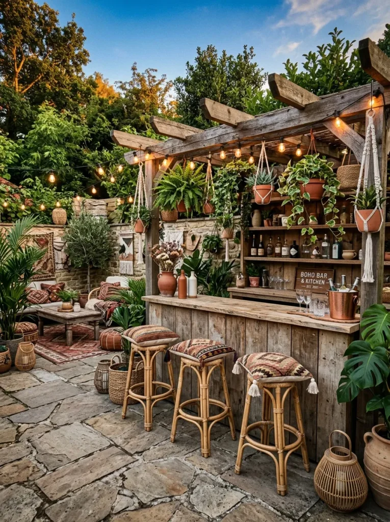 Bohemian Outdoor Bar