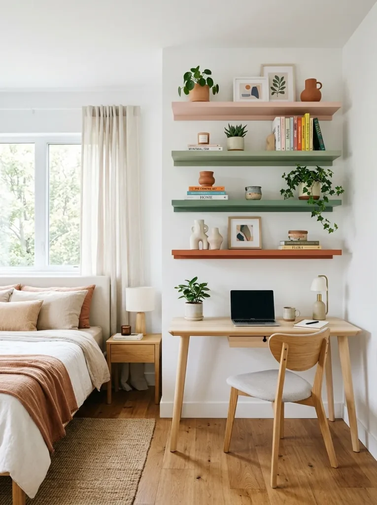 Colorful Floating Shelves