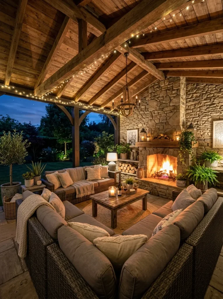 Cozy Fireplace Area