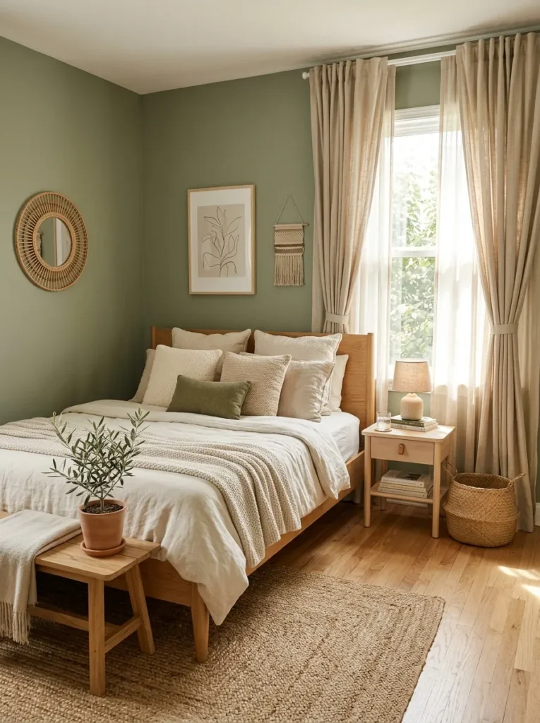 Cream and Green Palette