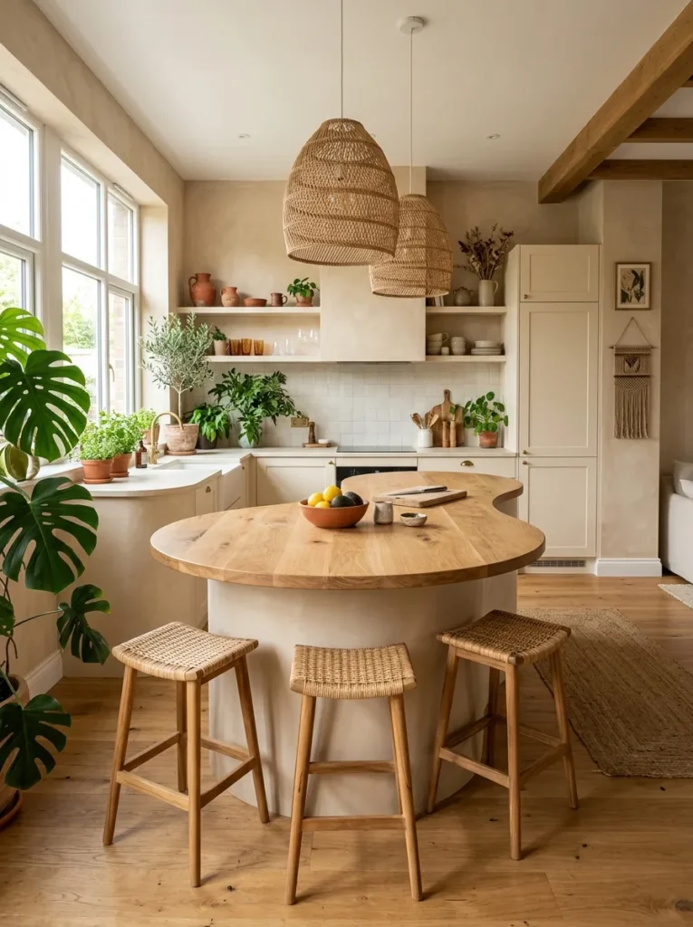 Curved Kitchen Island