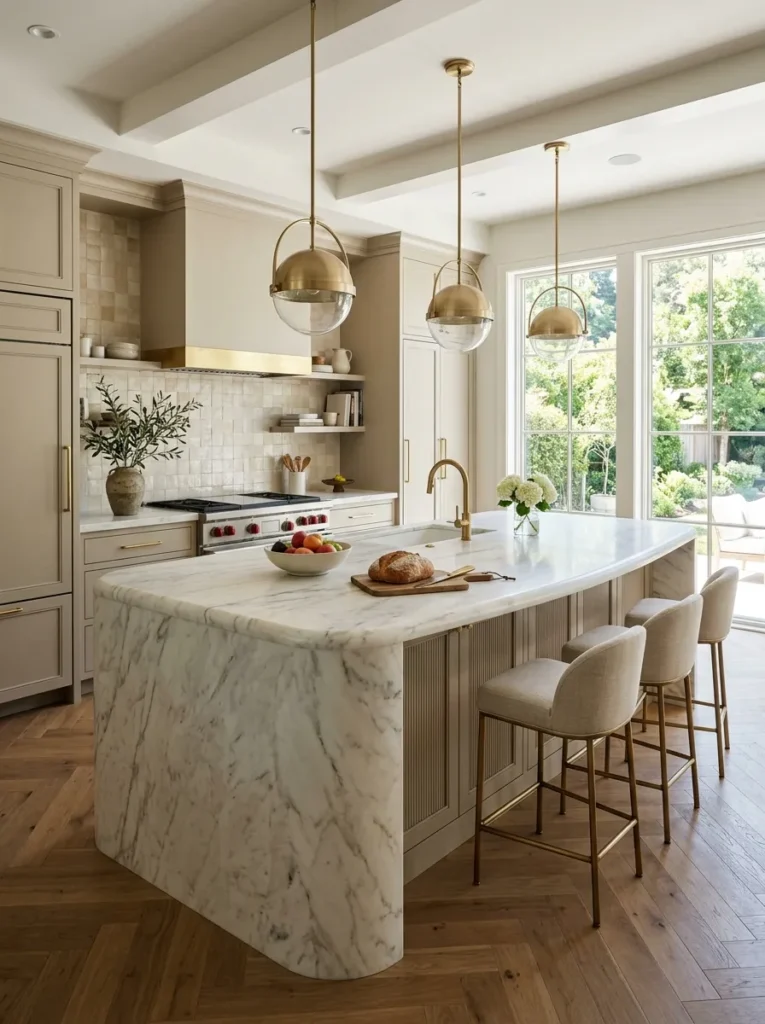 Curved Marble Statement