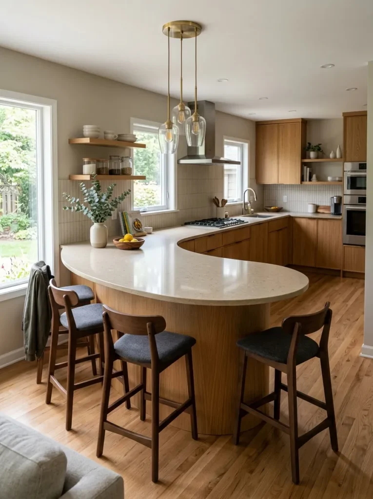 Curved Peninsula Design