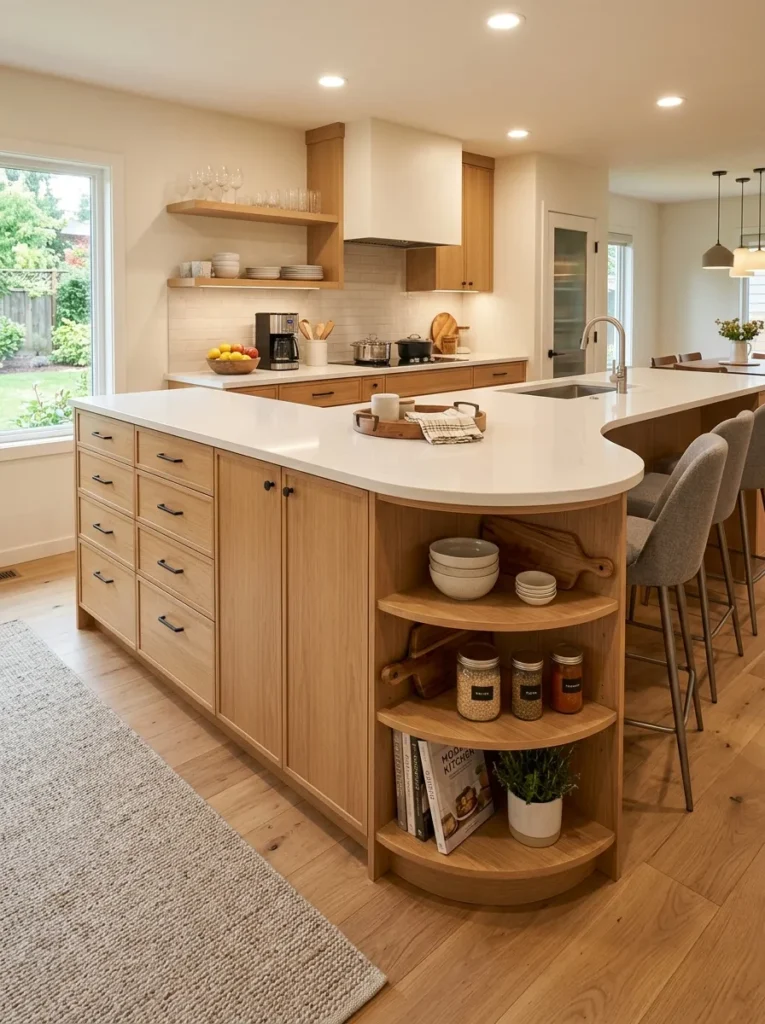 Curved Storage Island