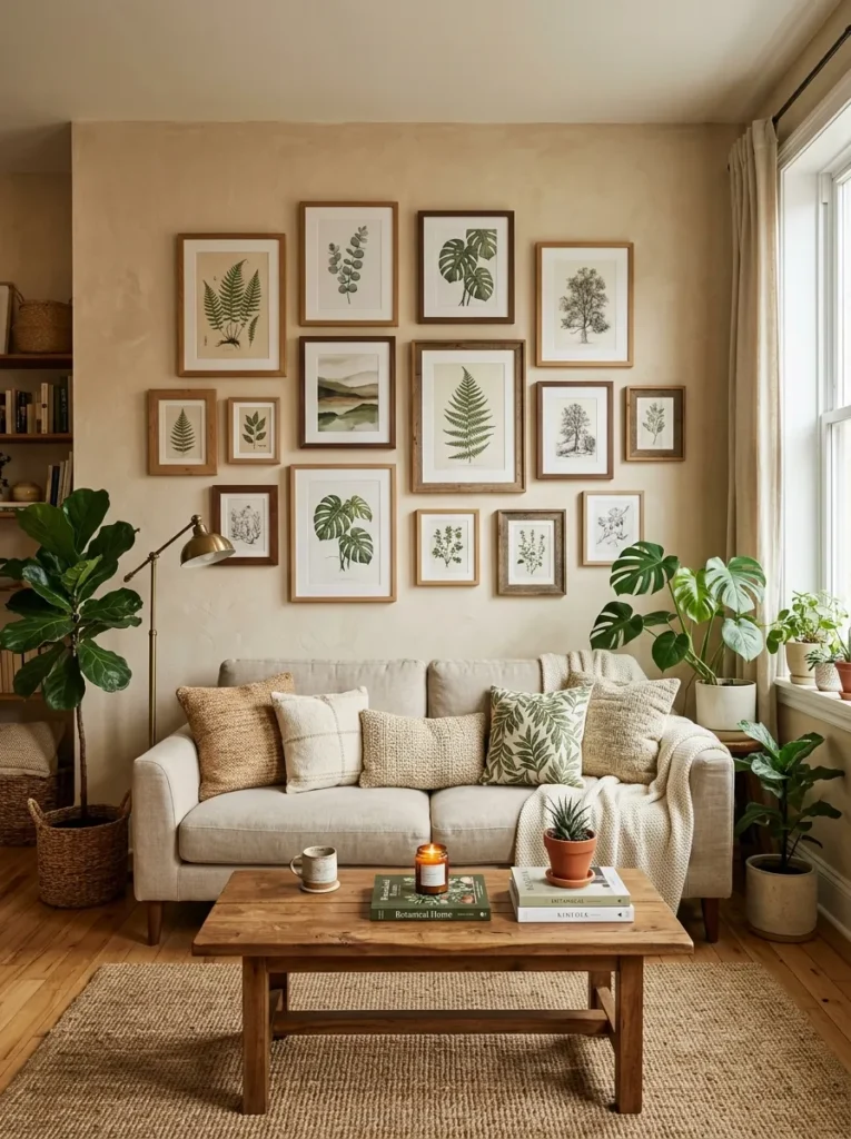 Earthy Gallery Walls