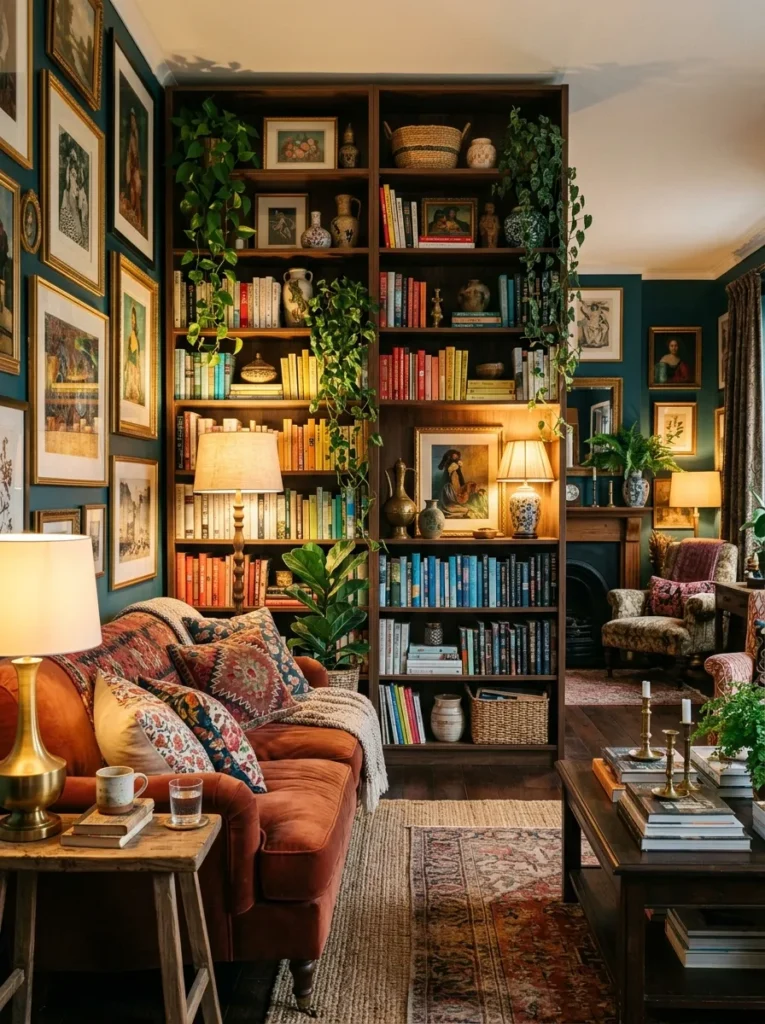 Eclectic Bookcase Styling
