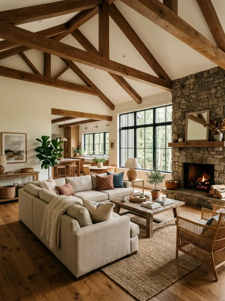 Exposed Wooden Beams