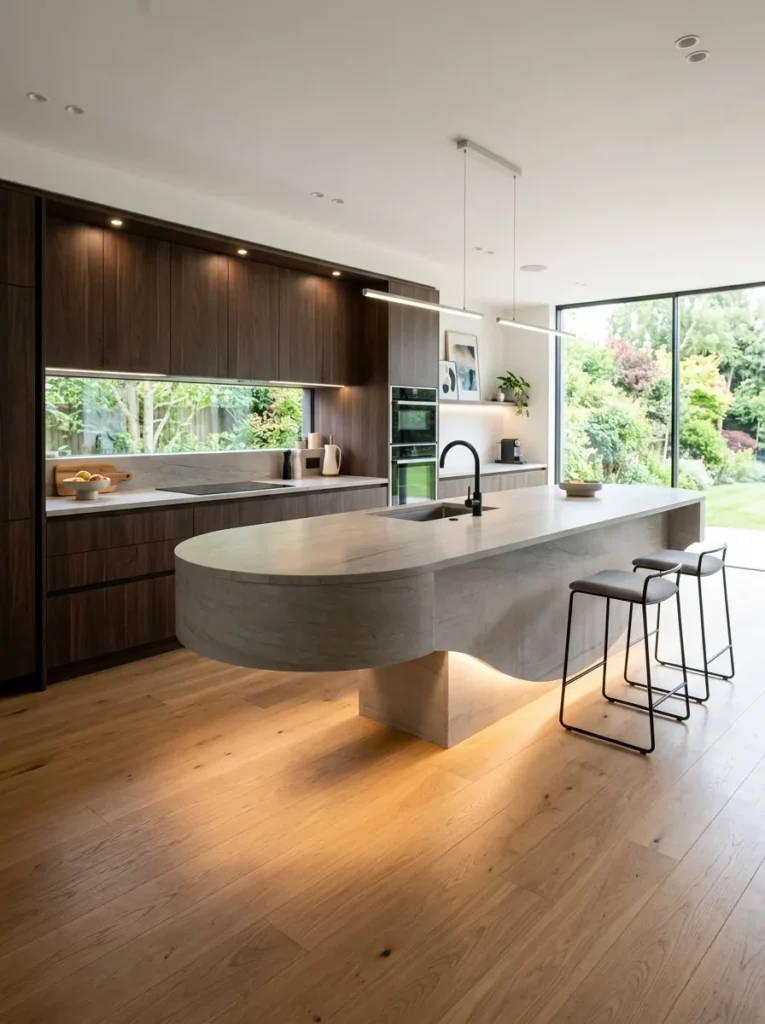 Floating Curved Island