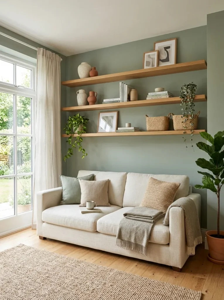 Floating Wood Shelves