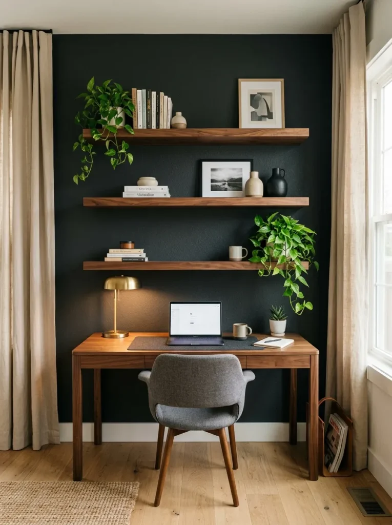 Floating Wood Shelves