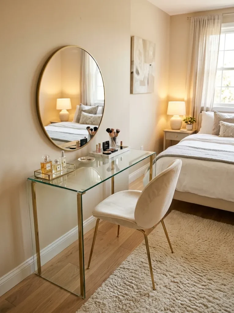 Glass Top Vanity