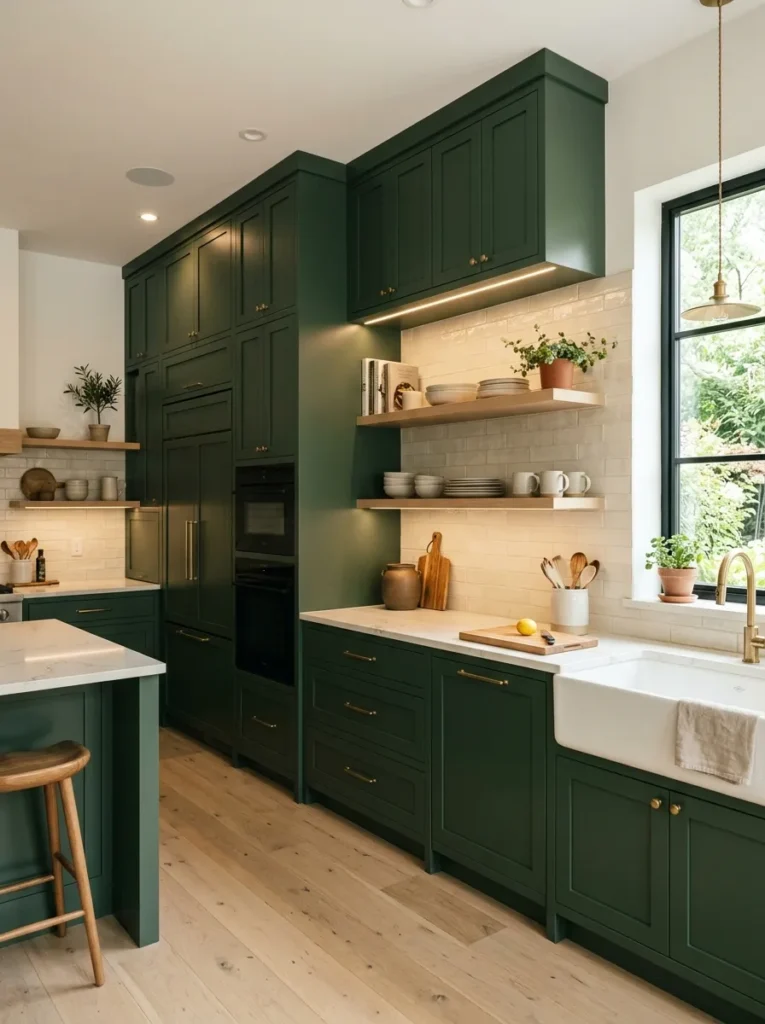 Green Ceiling Cabinets