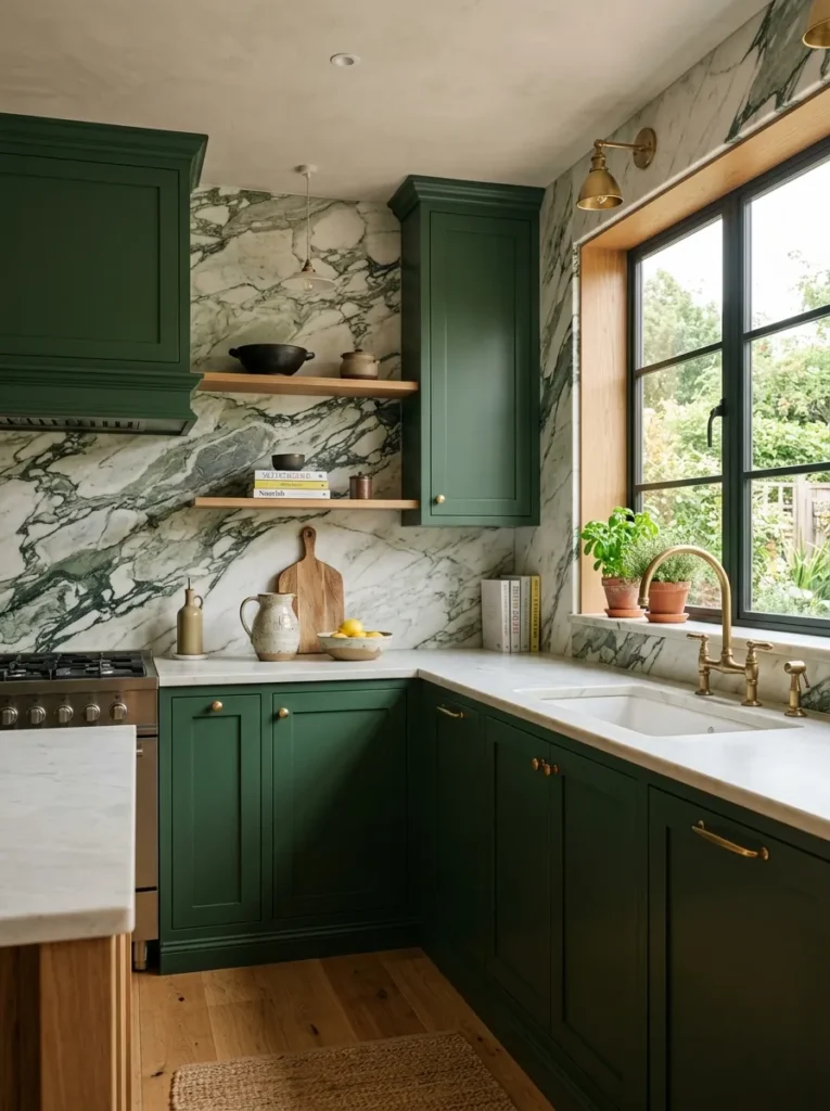 Green Marble Backsplash