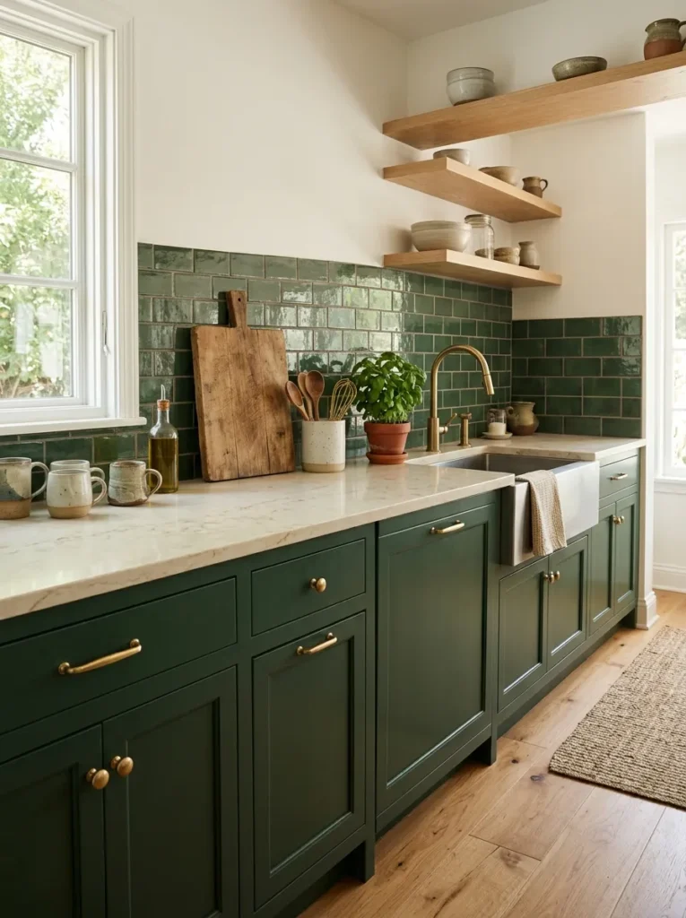 Green Tile Backsplash