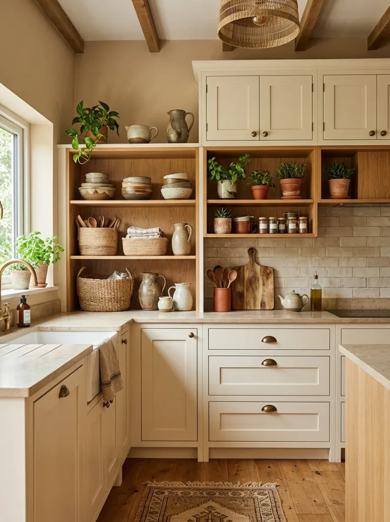 Layered Open Cabinets