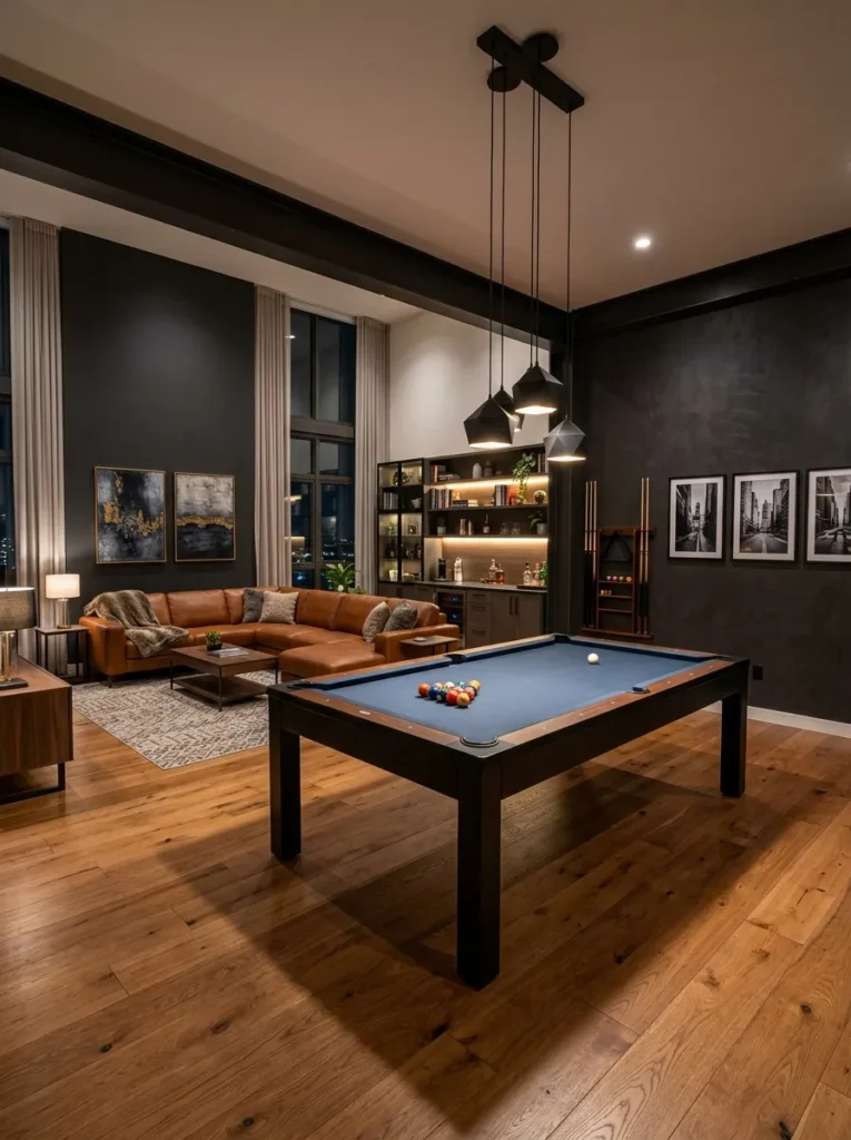 Modern Pool Table Lounge