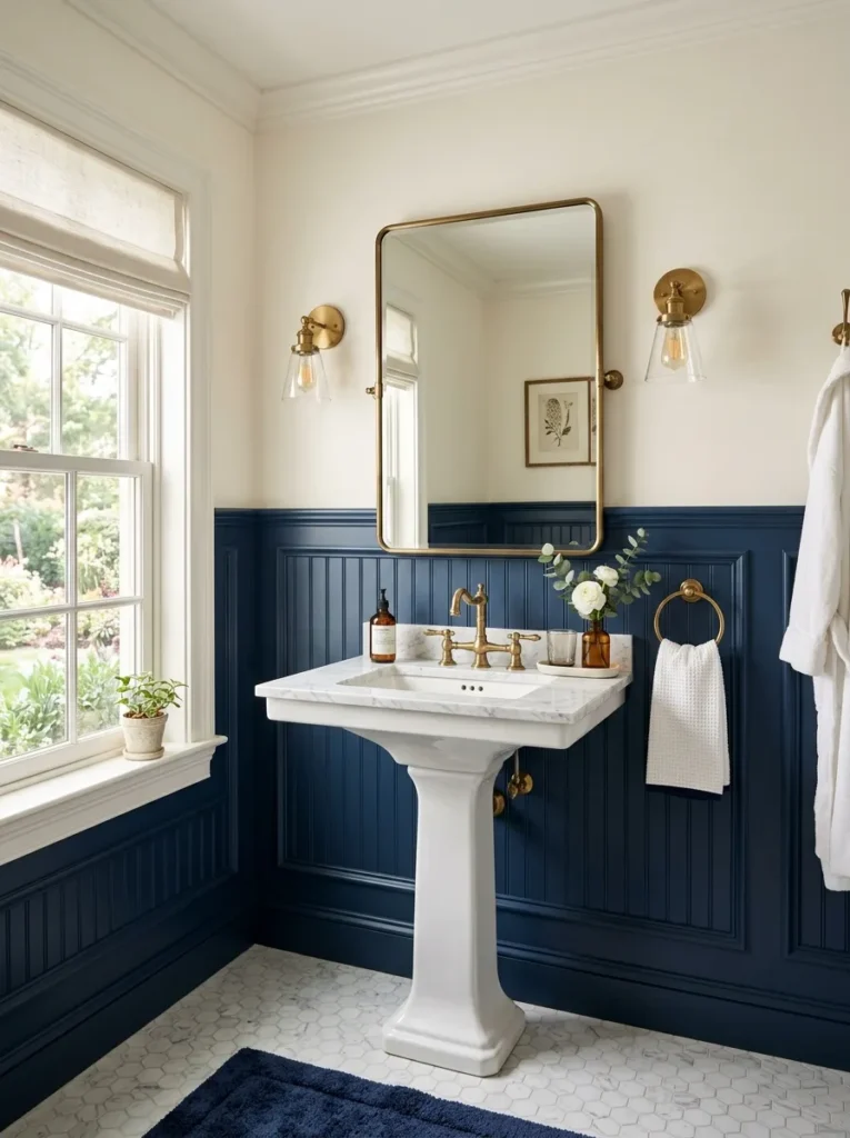 Navy Wainscoting