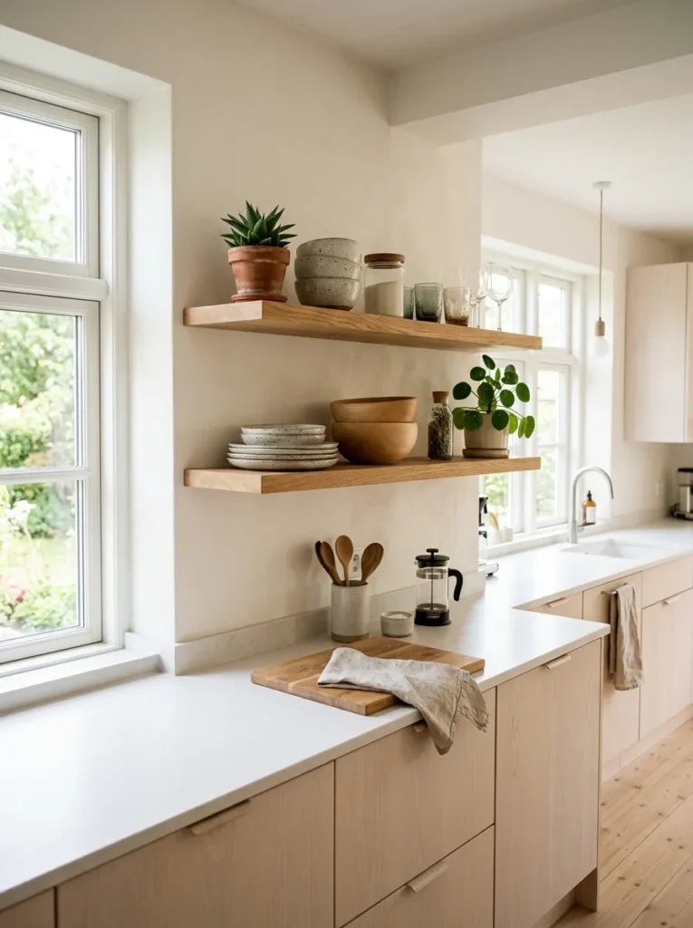 Open Wood Shelving
