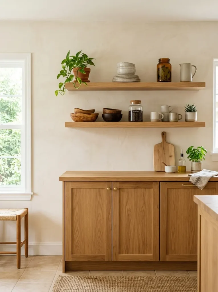 Open Wood Shelving