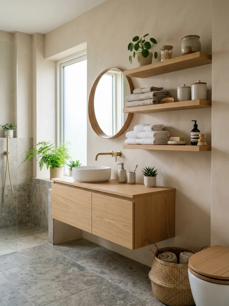 Open Wooden Shelves