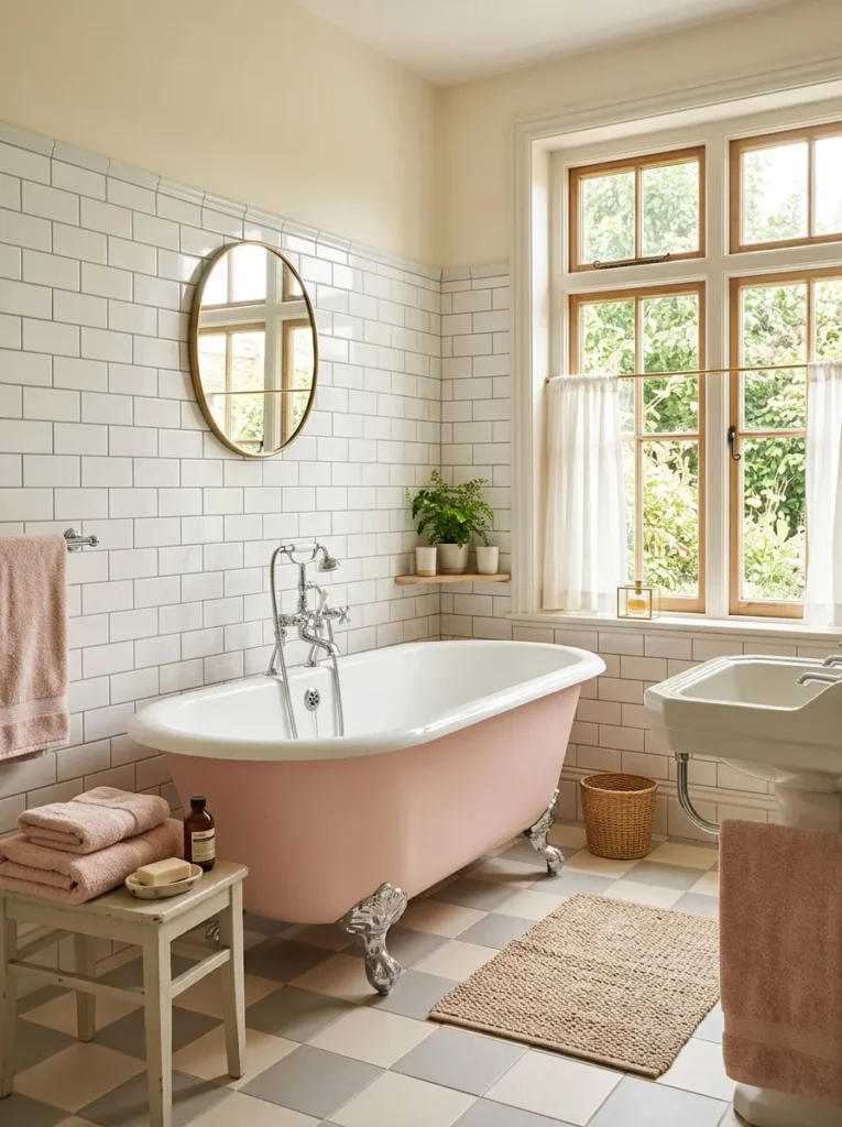 Pastel Pink Bathtub