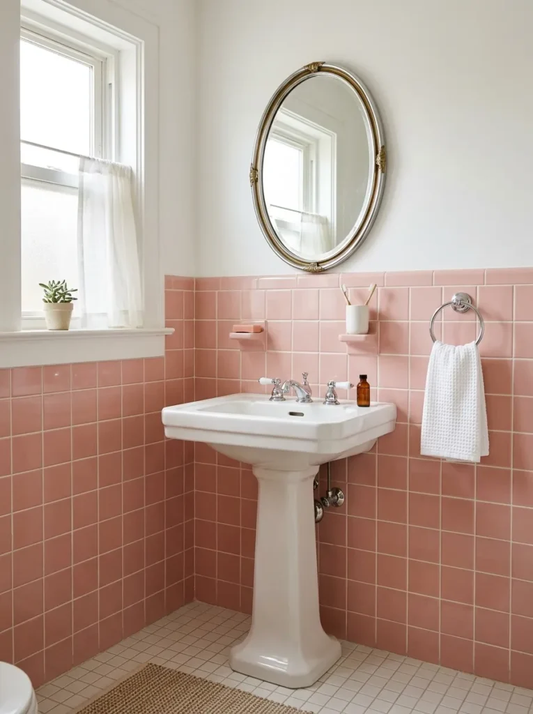 Pink Tile Vanity