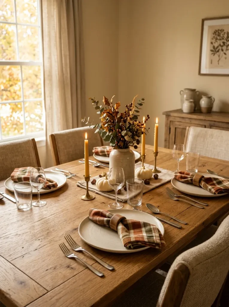 Plaid Napkin Settings