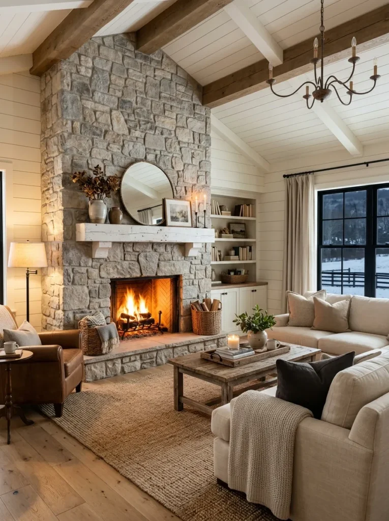 Stone Fireplace Surround
