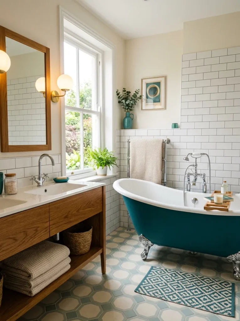 Teal Accent Fixtures