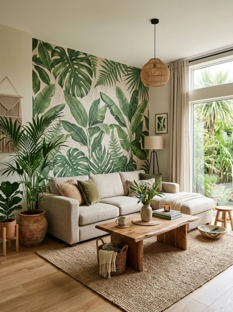 Tropical Leaf Wallpaper