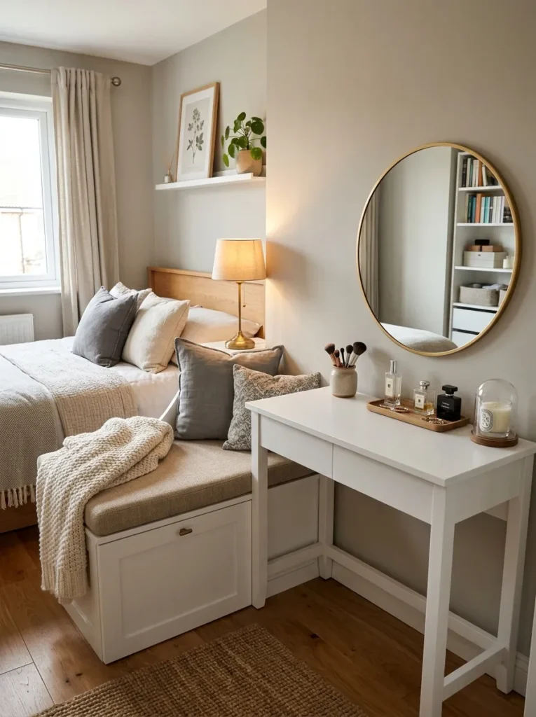 Vanity With Storage Bench