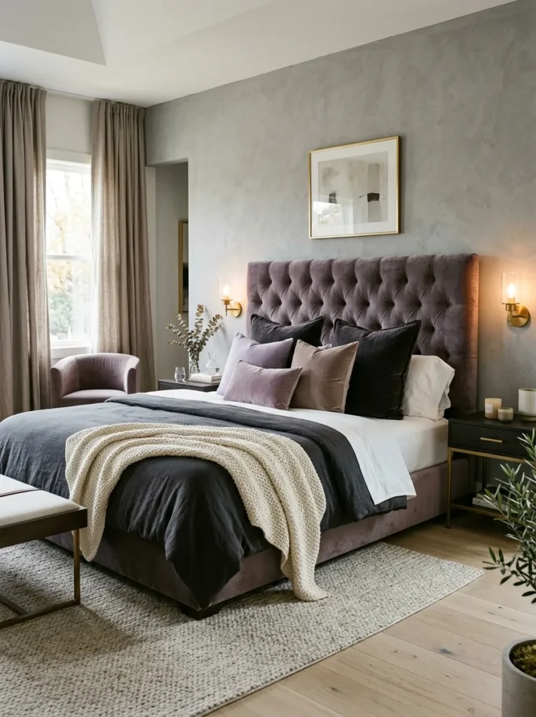 Velvet Accent Bed