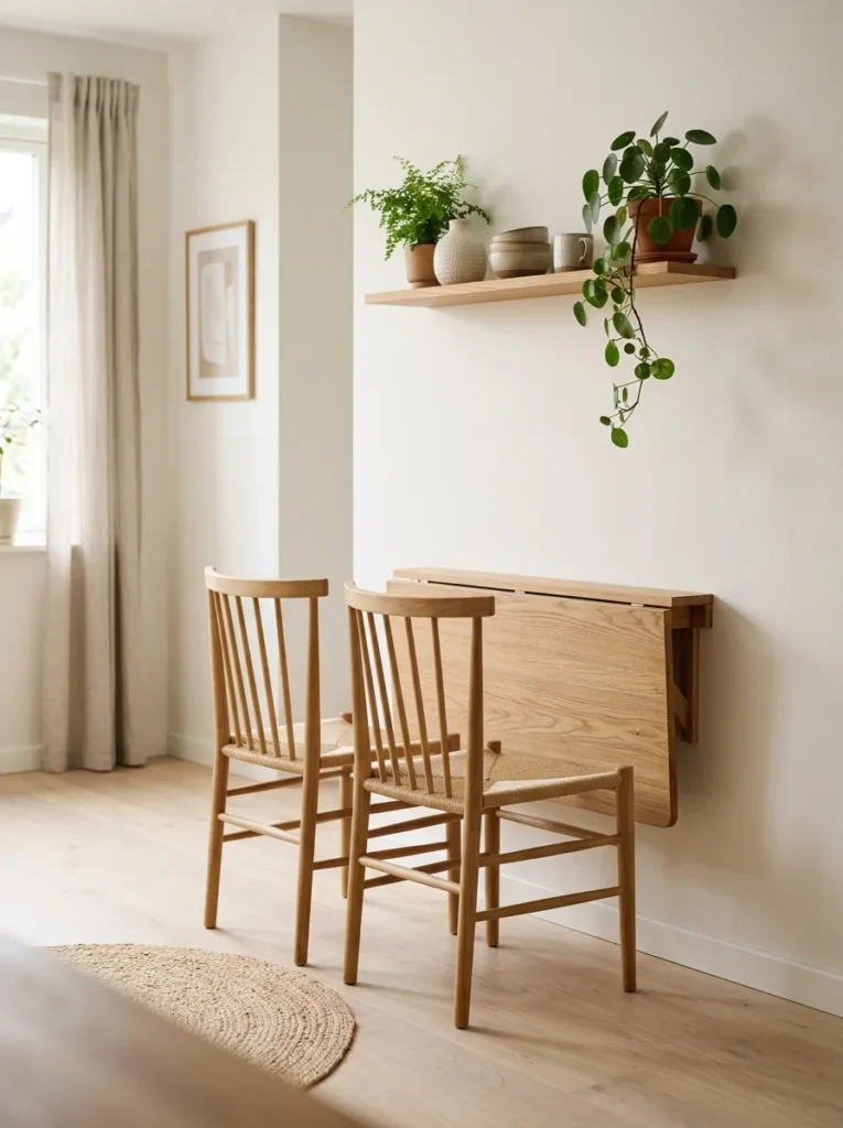 Wall-Mounted Drop-Leaf Table