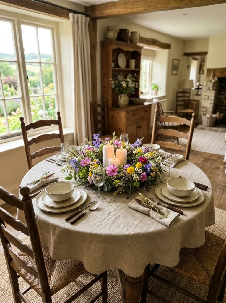 Wildflower Wreath Centerpiece