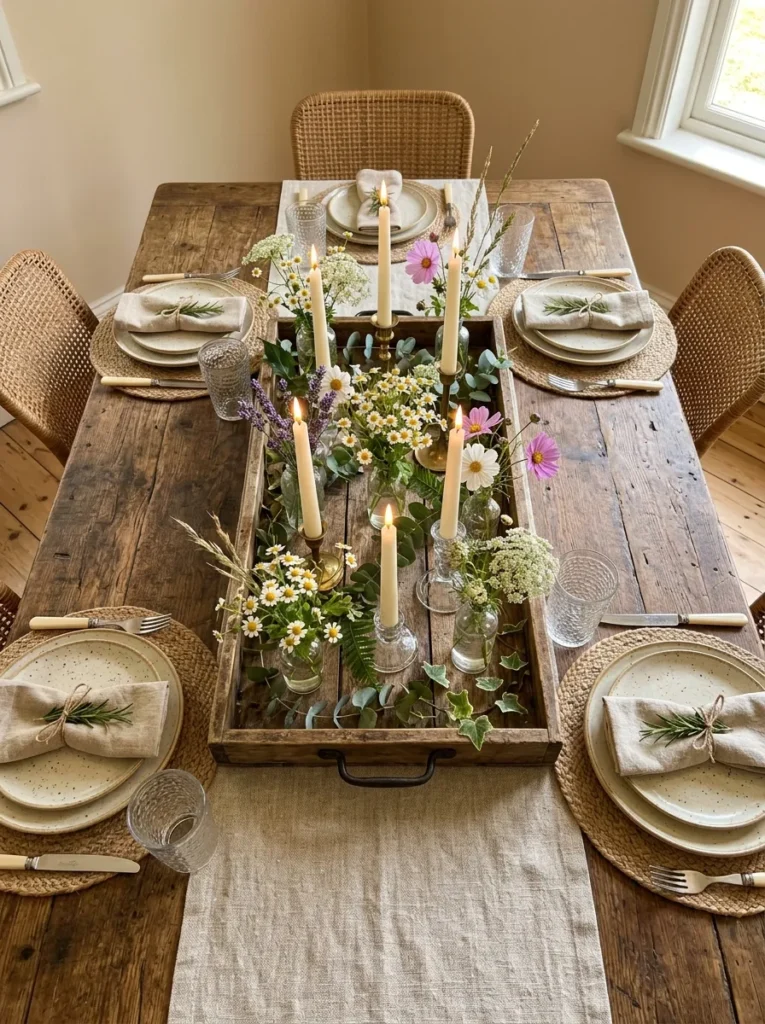 Wooden Tray Blooms
