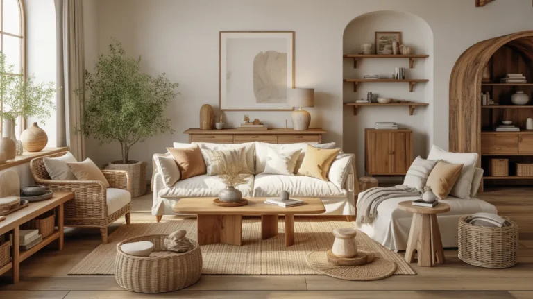 cozy earthy living room